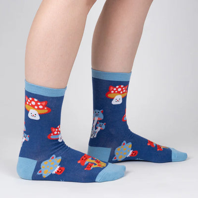 Mushroom Cats Crew Socks | Women's