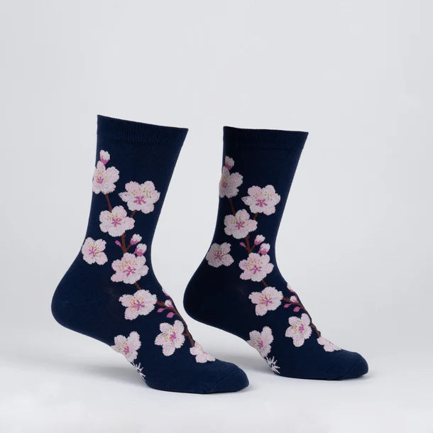 Cherry Blossoms Crew Socks | Women's