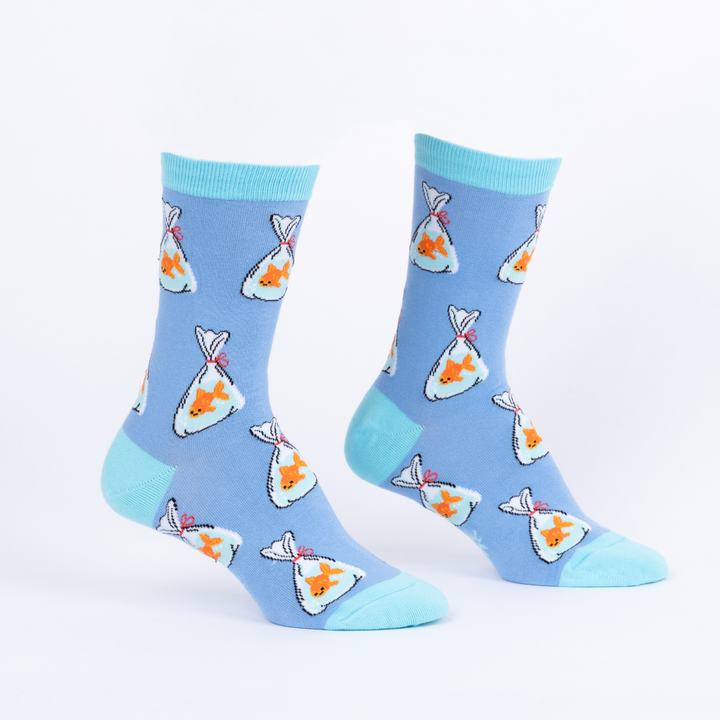 Gold Fish Crew Socks | Women&
