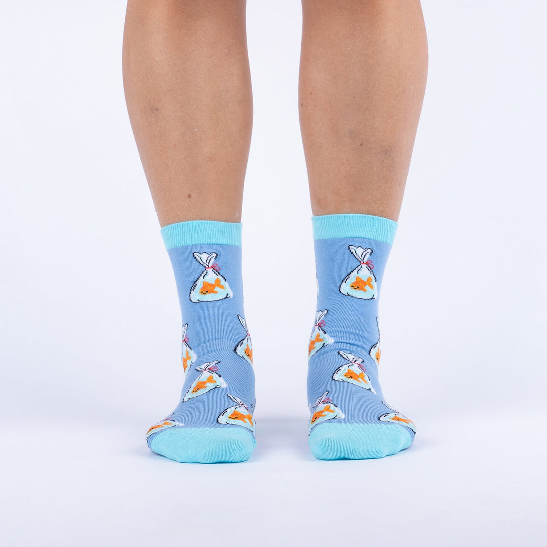 Gold Fish Crew Socks | Women&