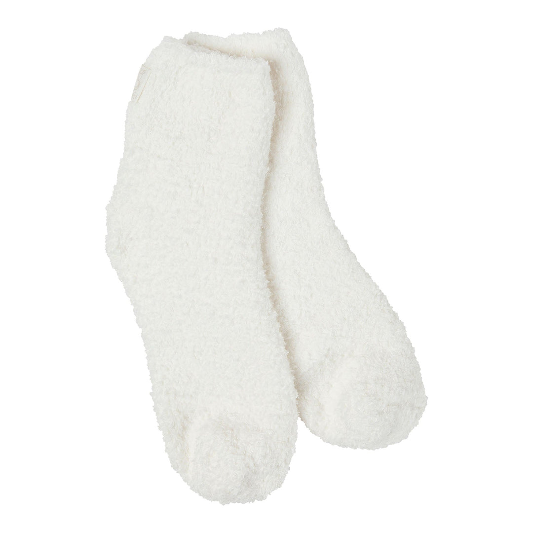 Vanilla Cozy Quarter socks with grippers