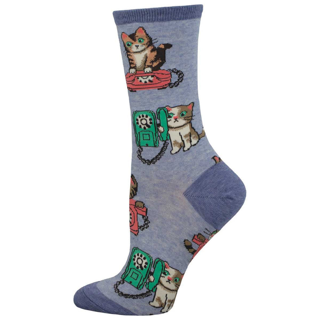 Cat Calls Crew Socks | Women's