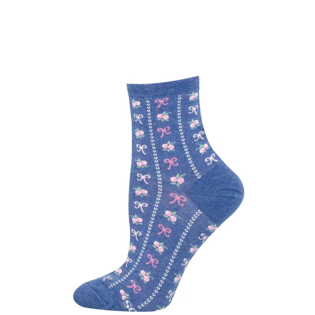 Bowquets blue heather socks - product view