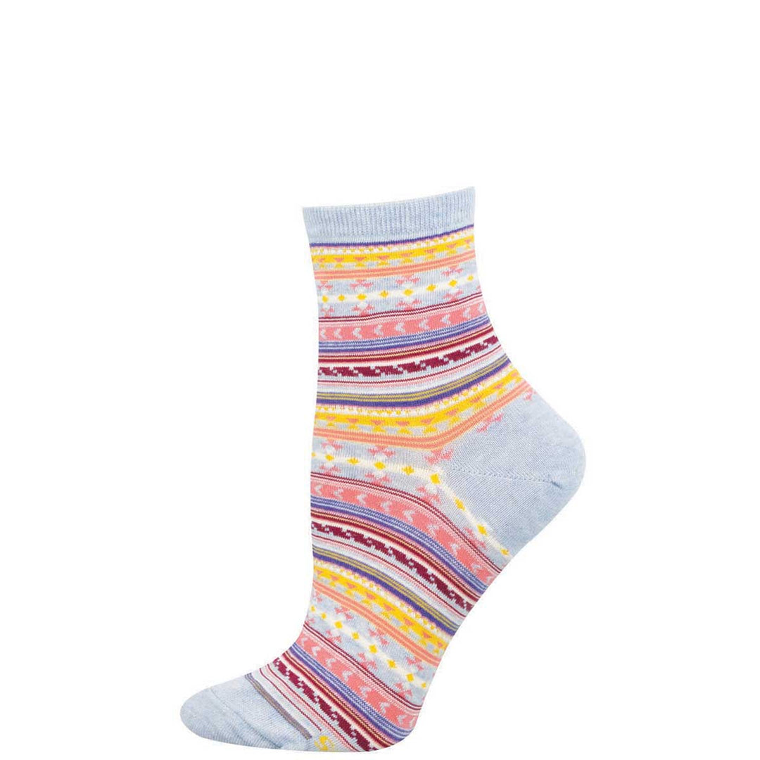 Southwest Serape blue heather socks - product view