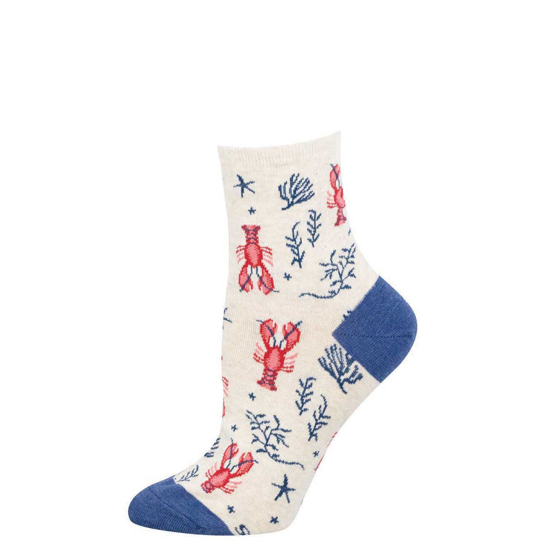 Jewels of the Atlantic ivory heather socks - product view