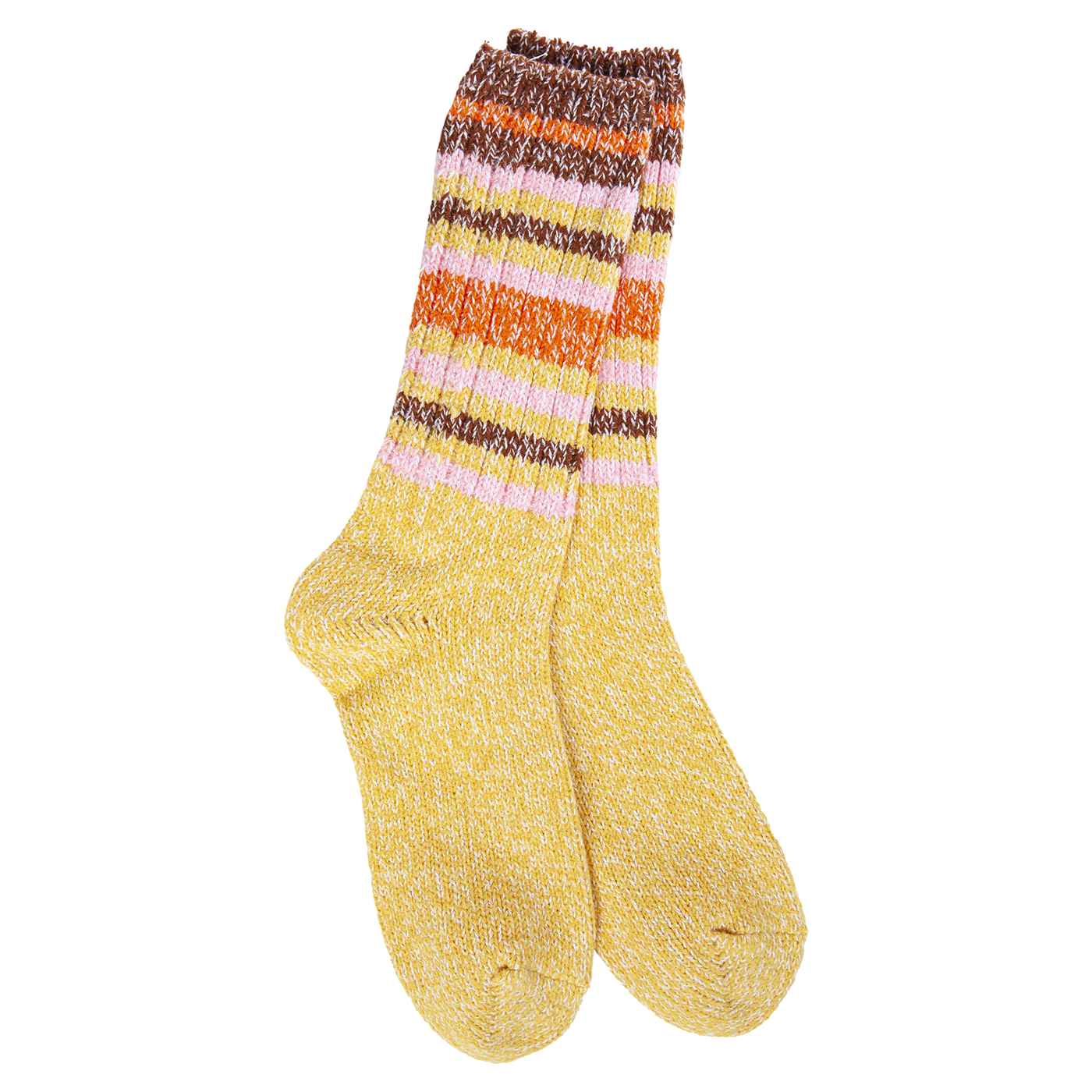 Honey Stripe Weekend Ragg Crew Socks | Women's
