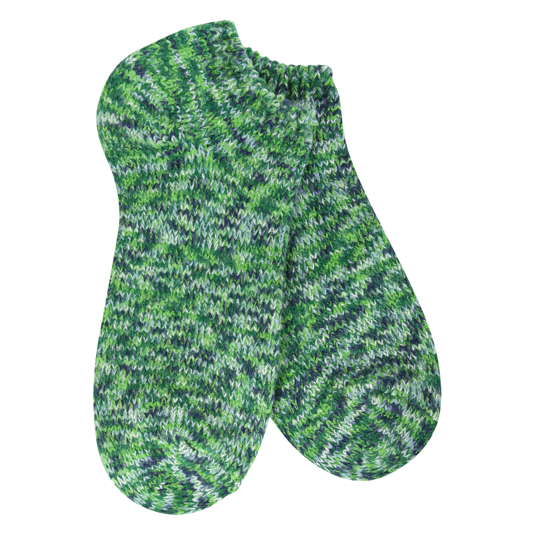 Lucky Weekend Ragg Low socks in green marled pattern