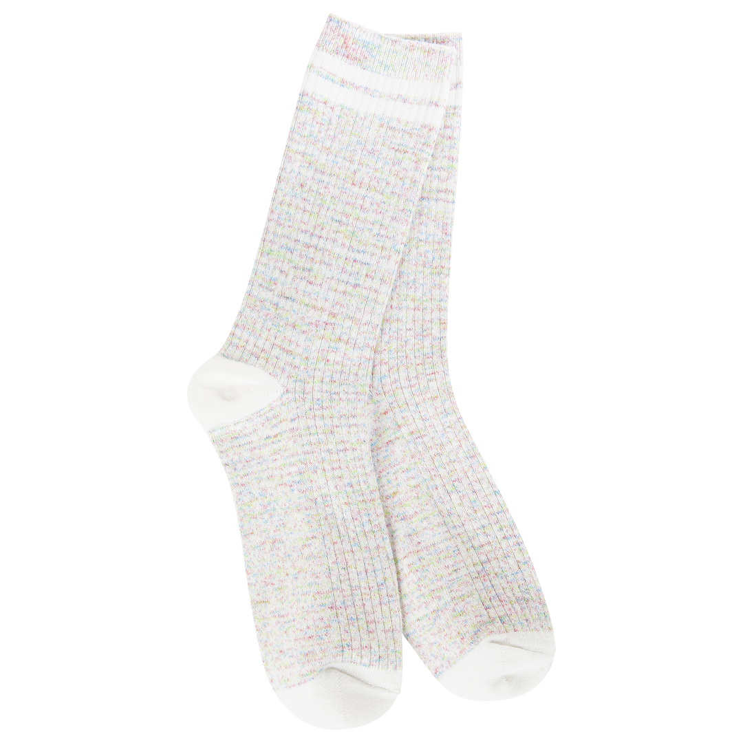 Birthday Cake Light Weight Rugby Crew socks in pastel stripes
