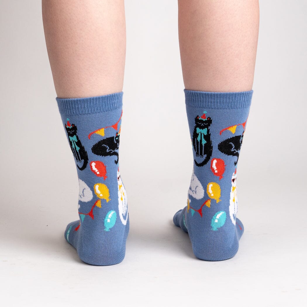 A Purr-fect Day Crew Socks | Women's - Knock Your Socks Off