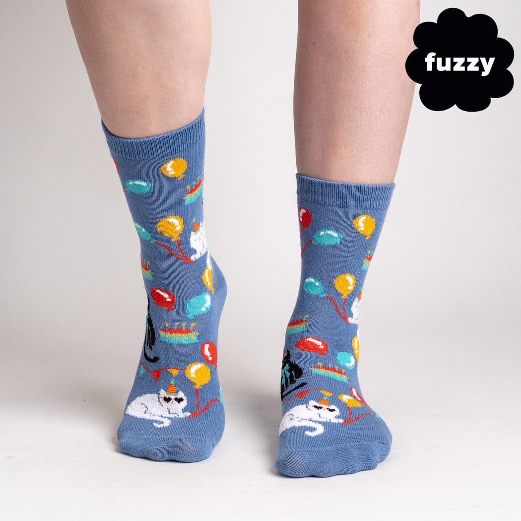 A Purr-fect Day Crew Socks | Women's - Knock Your Socks Off