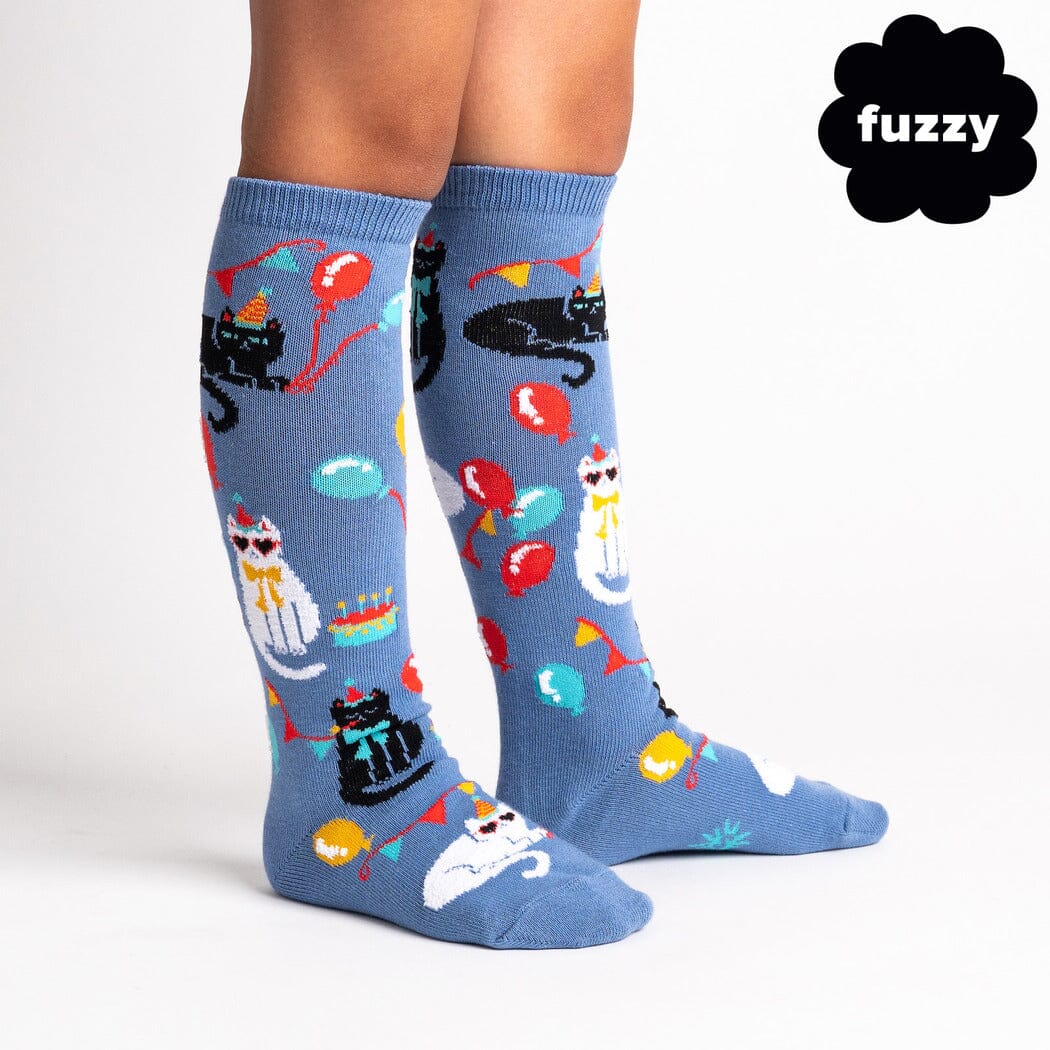 A Purr-fect Day Junior Knee High Socks | Kids' - Knock Your Socks Off