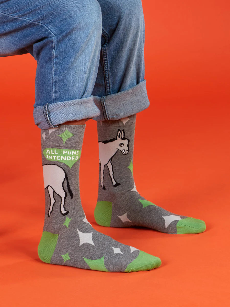 All Puns Intended Crew Socks | Men&