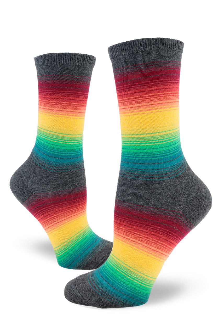 Awesome Stripe Crew Socks | Women&