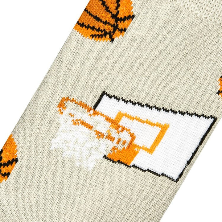 Close-up of basketball and hoop net design on kids&