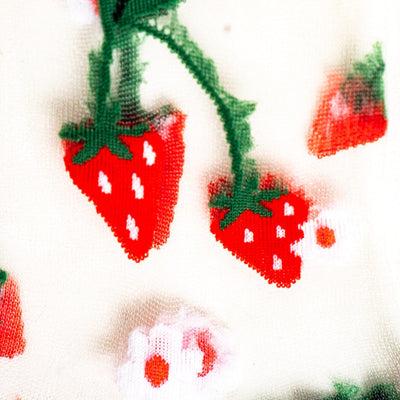 Berry Cute Sheer Crew Socks | Women's - Knock Your Socks Off