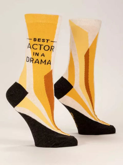 Best Actor In A Drama Crew Socks | Women's - Knock Your Socks Off