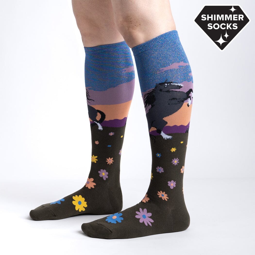 Black Beauty Knee High Socks | Women&