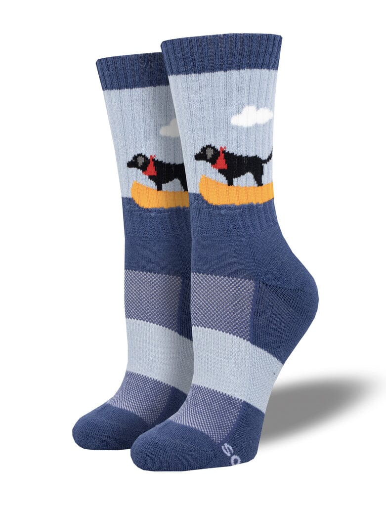 Boat Dog Merino Wool Crew Socks | Women's - Knock Your Socks Off