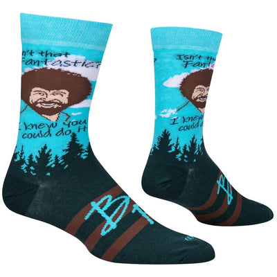 Bob Ross You Can Do It Crew Socks | Men's - Knock Your Socks Off