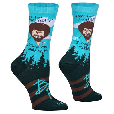 Bob Ross You Can Do It Crew Socks | Women's - Knock Your Socks Off