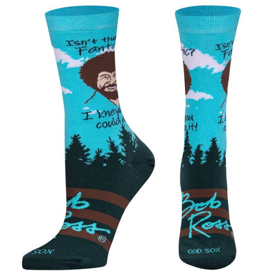 Bob Ross You Can Do It Crew Socks | Women's - Knock Your Socks Off