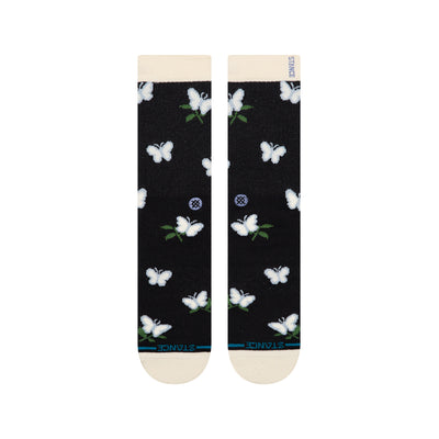 Butter Blend™ Meadows Black Women's Crew Socks