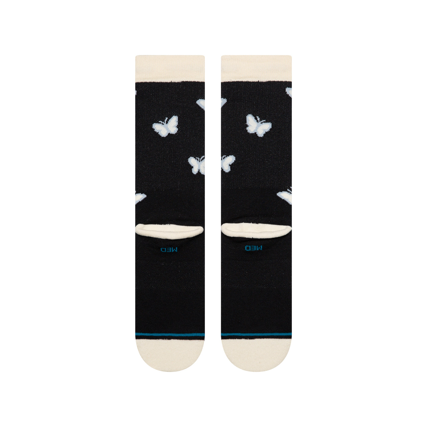 Butter Blend™ Meadows Black Women's Crew Socks