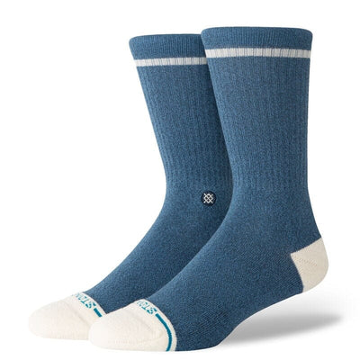 Butter Blend™ Richard Blue Crew Socks | Men's - Knock Your Socks Off