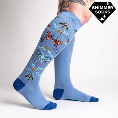 Butterfly in the Sky Knee High Socks | Women's - Knock Your Socks Off
