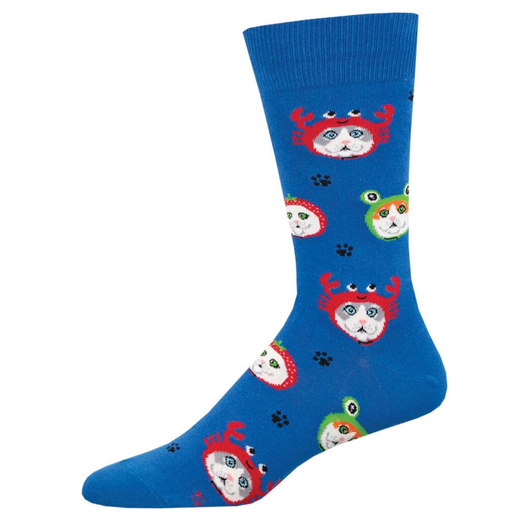 Cat Hats Crew Socks | Men's - Knock Your Socks Off