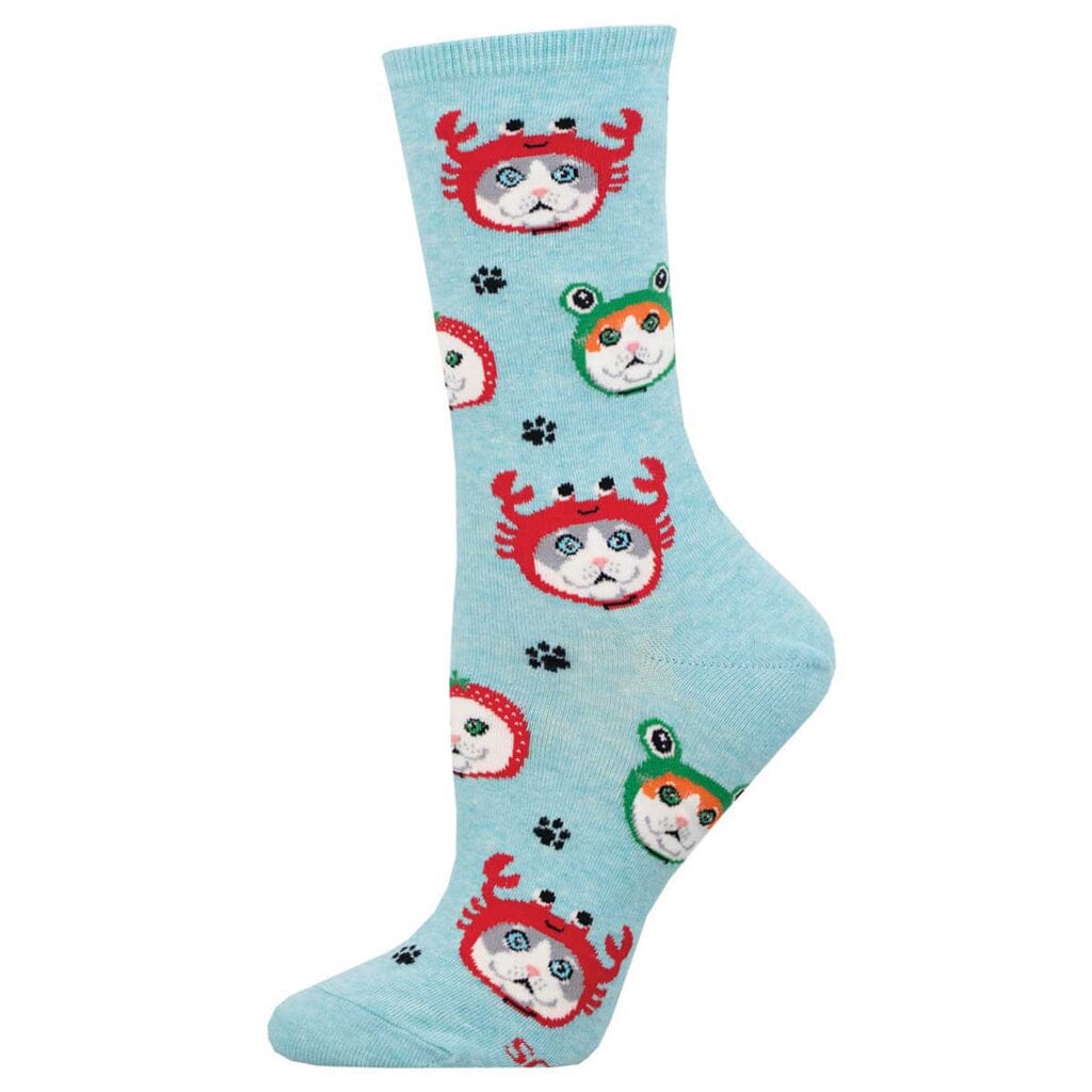 Cat Hats Crew Socks | Women&