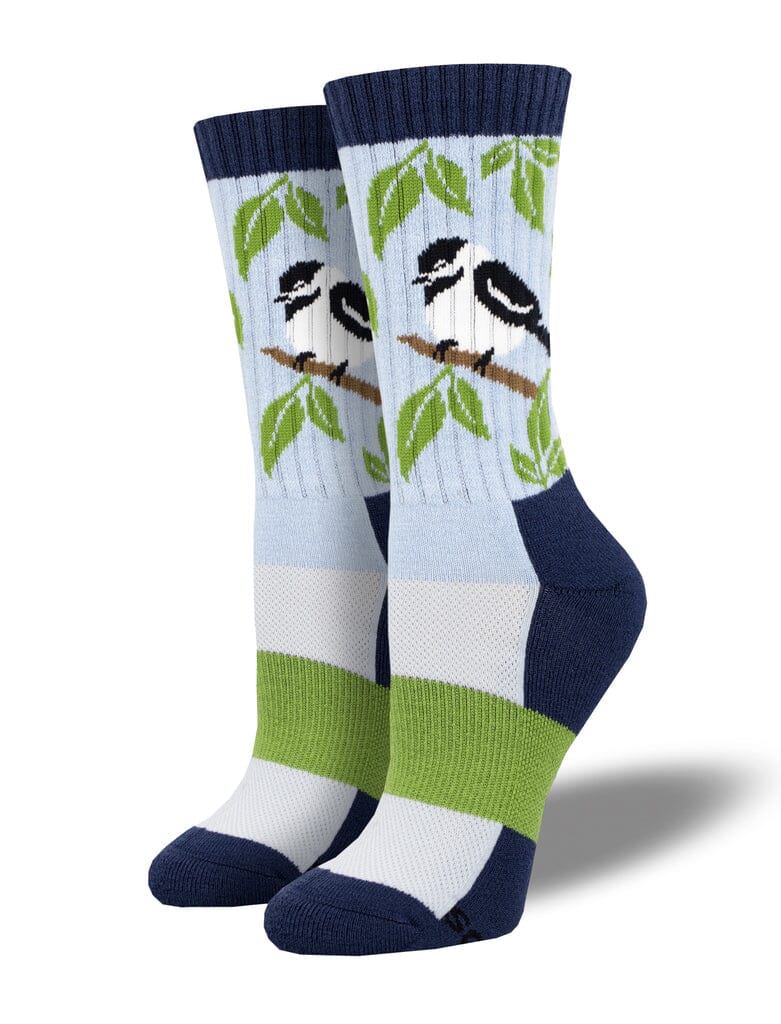 Chickadee Merino Wool Crew Socks | Women's - Knock Your Socks Off