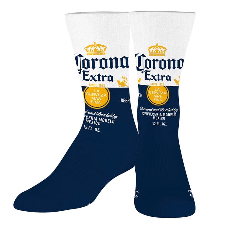 Corona Label Crew Socks | Men's - Knock Your Socks Off