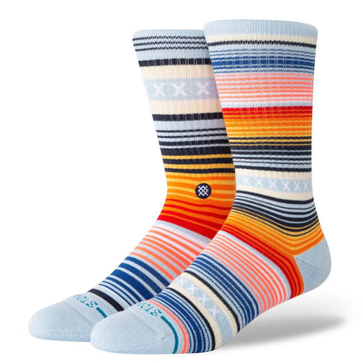 Curren St Ice Blue Crew Socks | Women's - Knock Your Socks Off