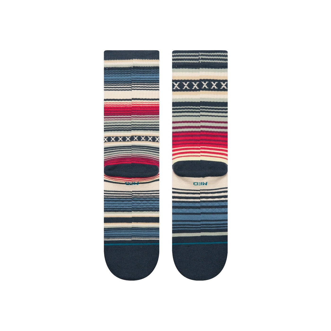 Curren St Navy Crew Socks | Men's - Knock Your Socks Off