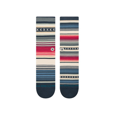 Curren St Navy Crew Socks | Men's - Knock Your Socks Off