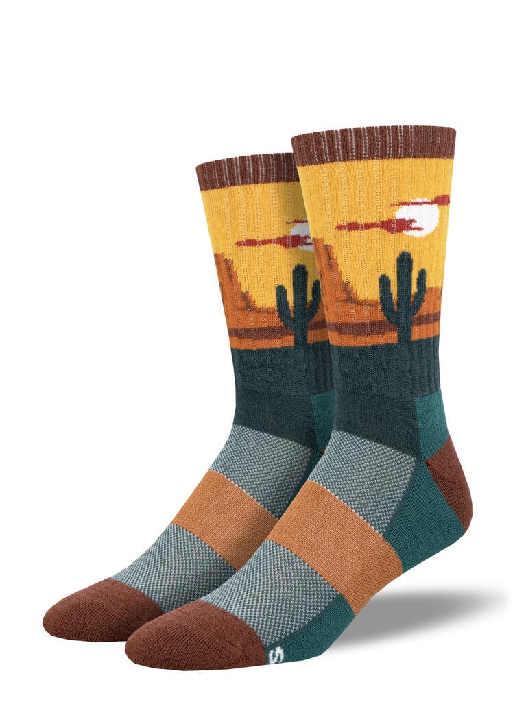 Desert Plains Merino Wool Crew Socks | Men's - Knock Your Socks Off