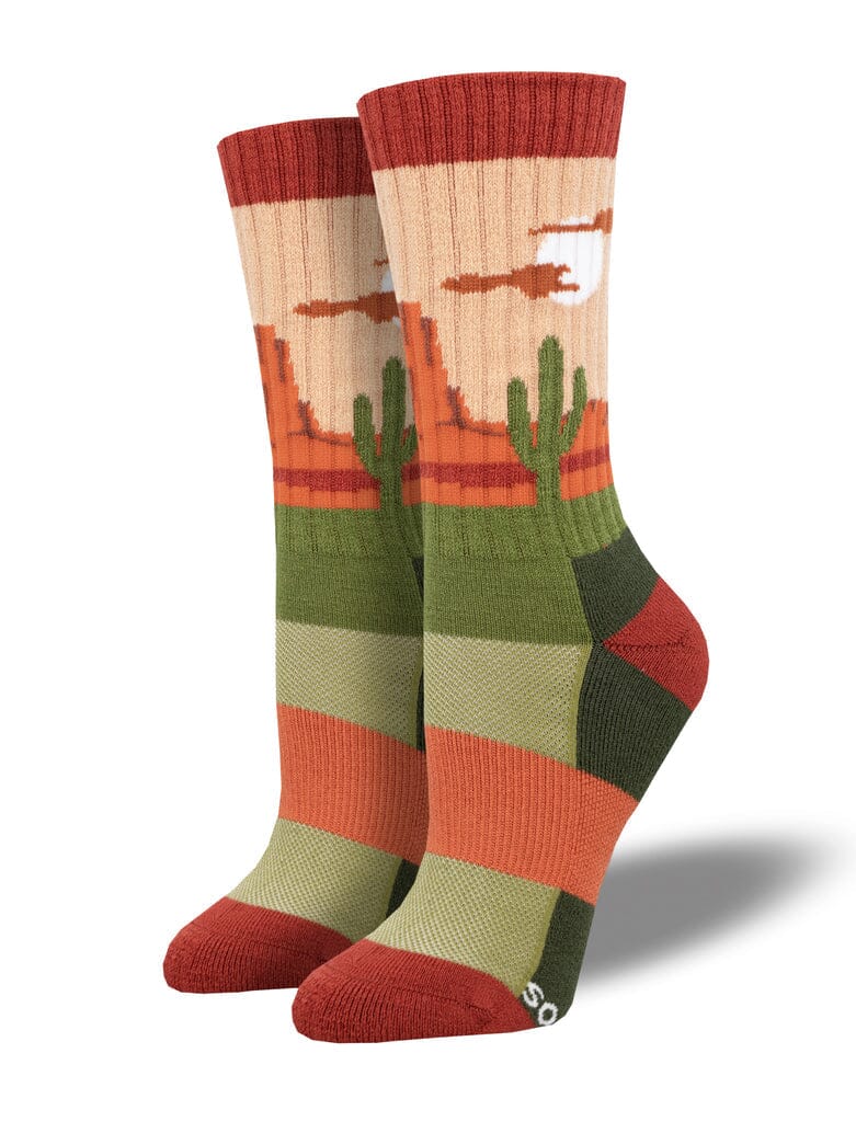 Desert Plains Merino Wool Crew Socks | Women's - Knock Your Socks Off