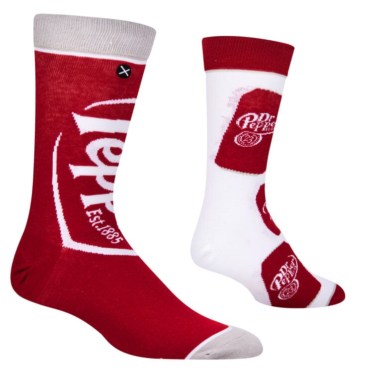 Dr Pepper Split Crew Socks | Men's - Knock Your Socks Off