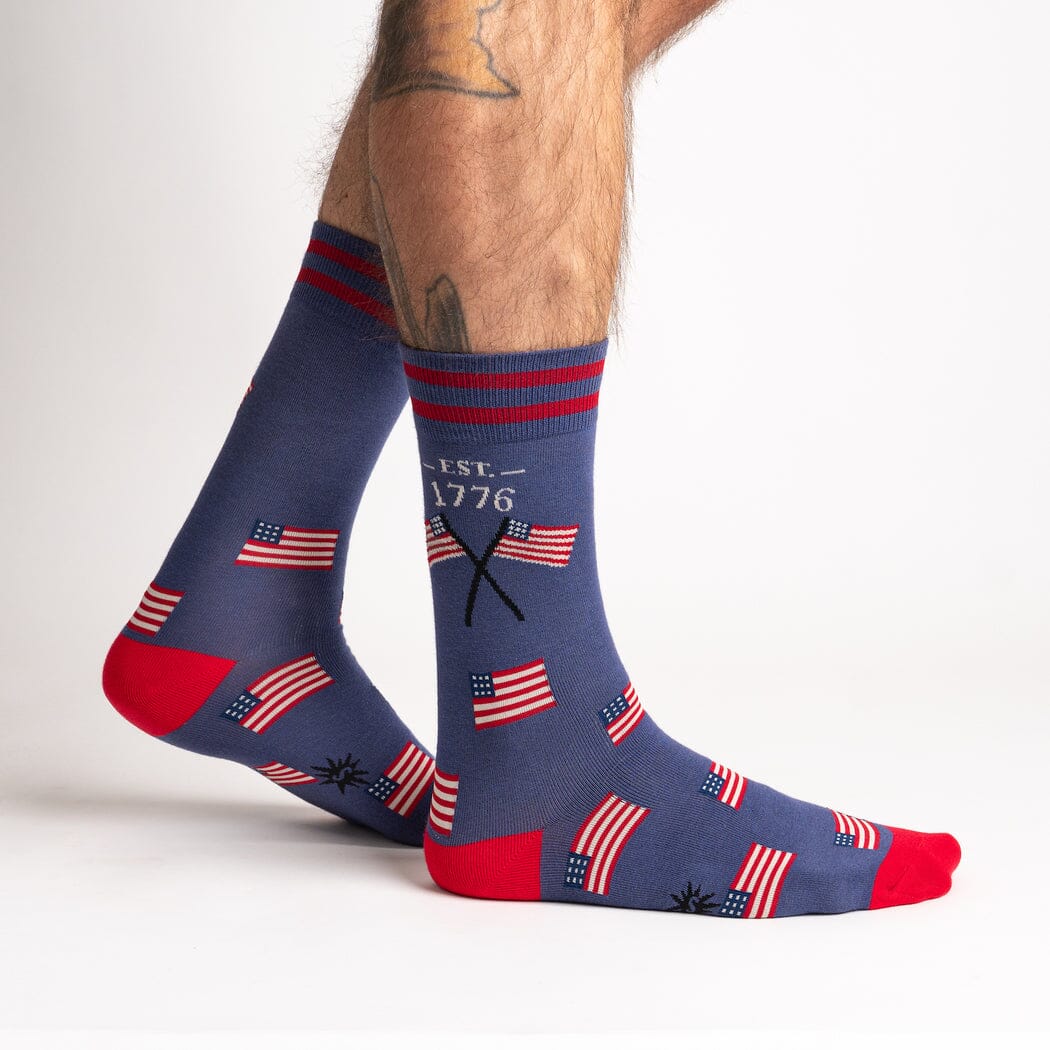 Est. 1776 Crew Socks | Men's - Knock Your Socks Off