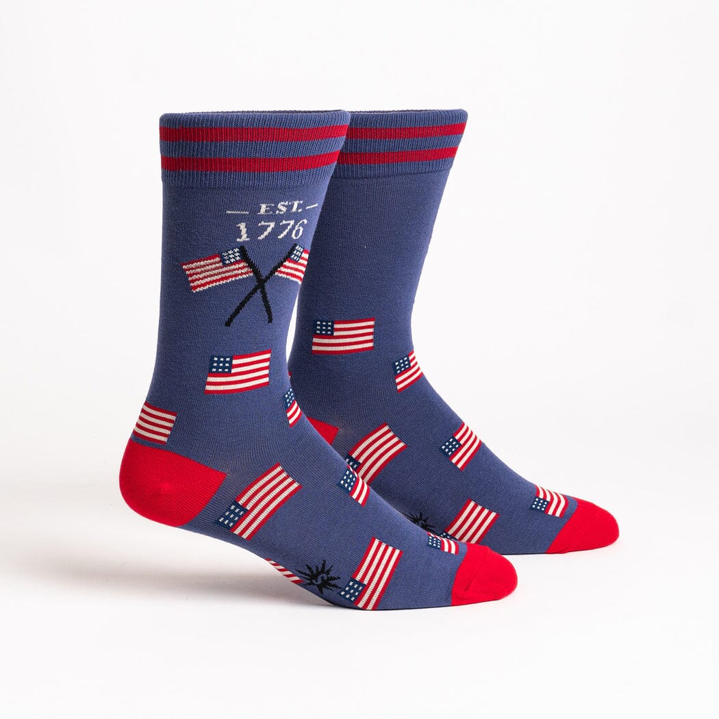 Est. 1776 Crew Socks | Men's - Knock Your Socks Off