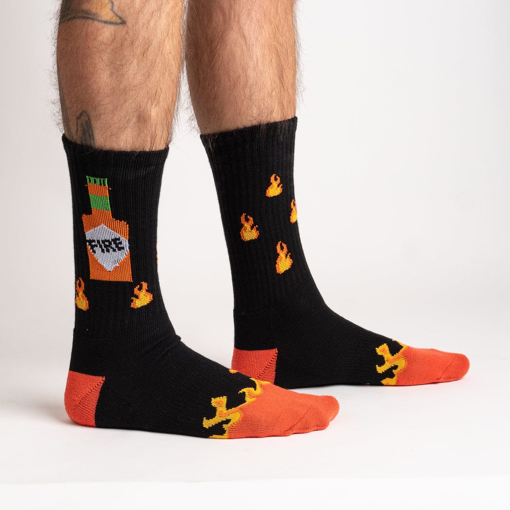 Fire Athletic Crew Socks | Men's - Knock Your Socks Off