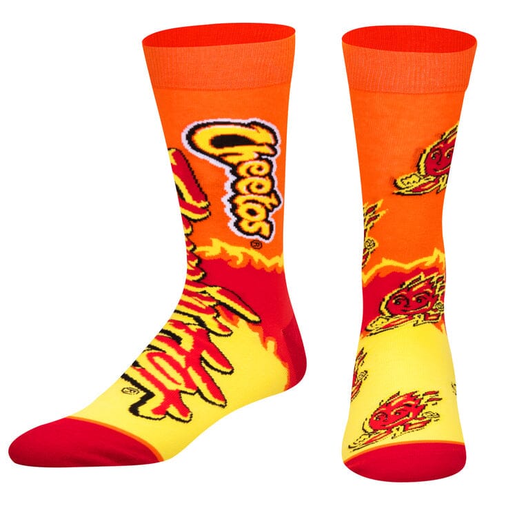 Flamin' Hot Split Crew Socks | Men's - Knock Your Socks Off