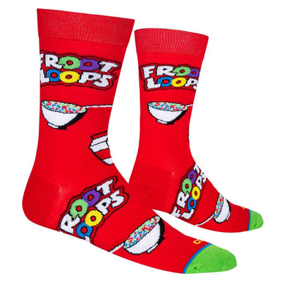 Froot Loops Cereal Bowl Crew Socks | Men's - Knock Your Socks Off