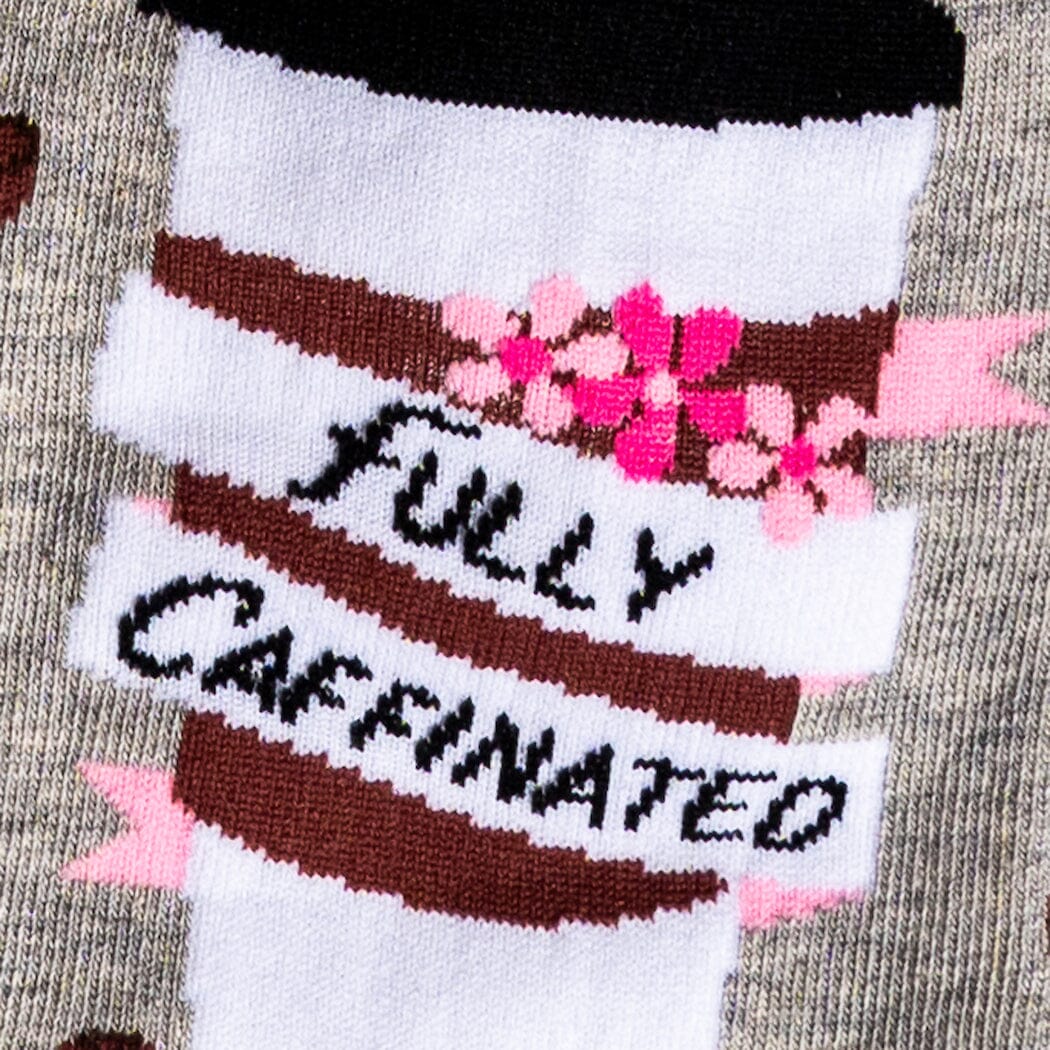 Fully Caffeinated Crew Socks | Women's - Knock Your Socks Off