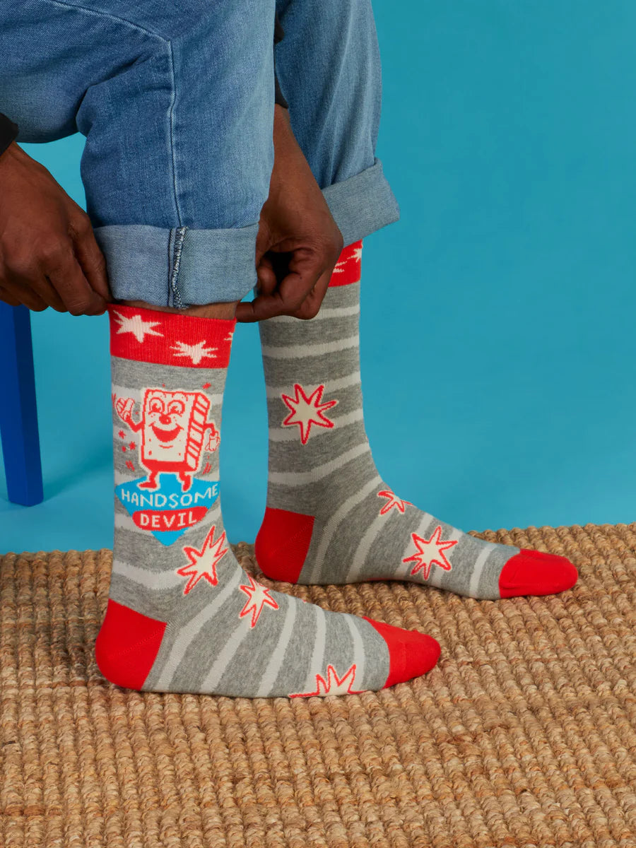 Handsome Devil Crew Socks | Men&