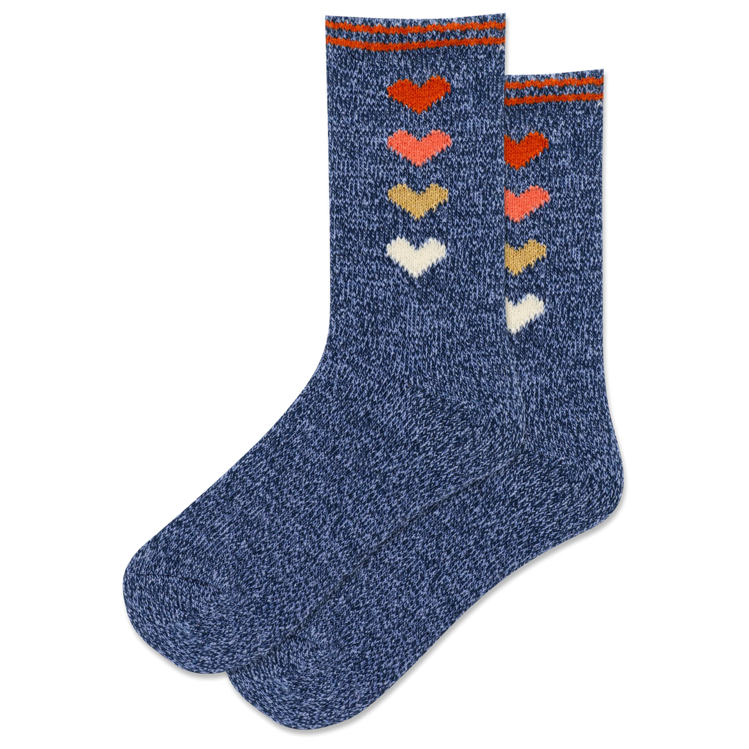 Heart Boot Crew Socks | Women&