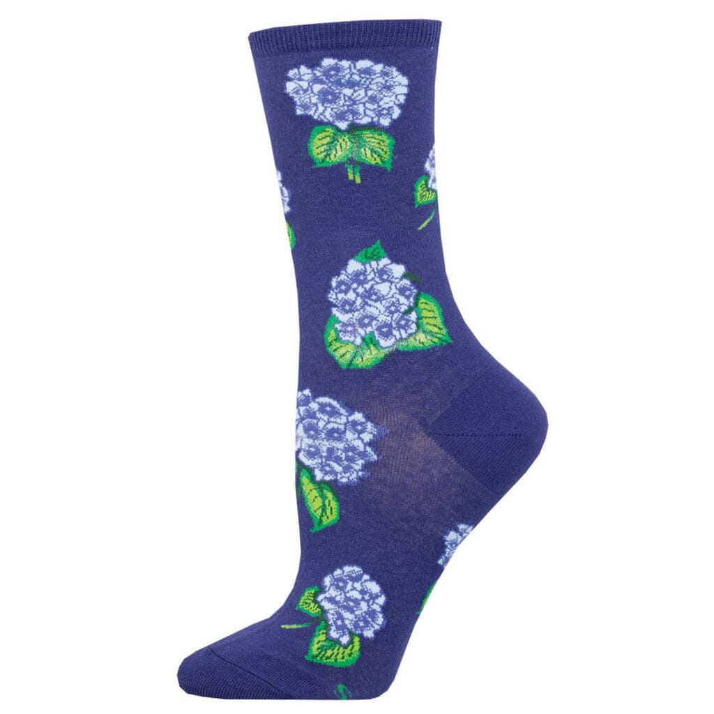 Hydrangeas Crew Socks | Women's - Knock Your Socks Off