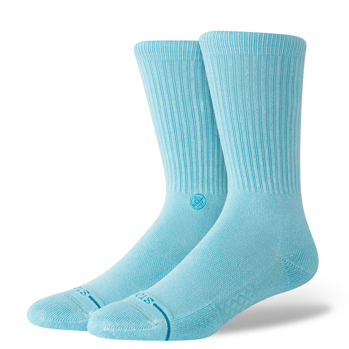 Icon Dyed Electricblue Crew Socks | Men's