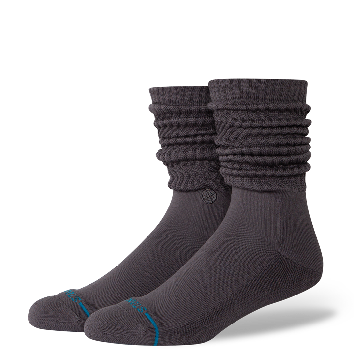 Icon women's slouch crew socks - charcoal